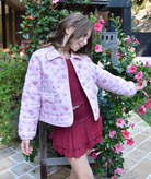 Love Shack Fancy Girls Aubrina Jacket Raspberry Fields Girls Casual Tops Love Shack Fancy