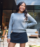 8apart Women Cleo Cable Crew Sweater Womens Casual Tops 8apart