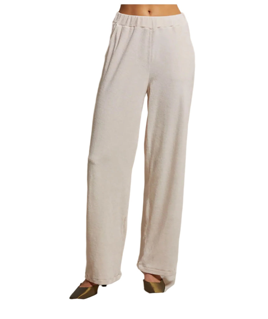 Perfect White Tee Women Holly Velour Wide Leg Sweatpants Womens Casual Bottoms Perfect White Tee Sugar Juniors/Women XS 