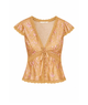Love Shack Fancy Women Amara Top Duchess Gold