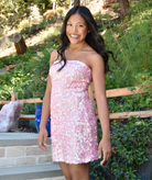 8apart Women Nadia Sequin Strapless Mini Dress Womens Casual Dresses 8apart Pink Juniors/Women S