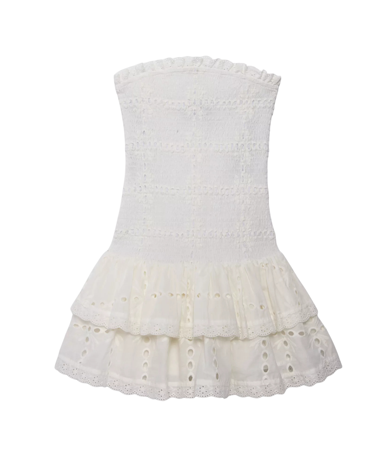 Katie J NYC Juniors White Eyelet Melina Dress