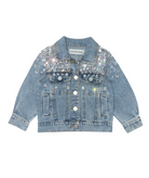Mini Dreamers Girls Hazel Gem Stone Jean Jacket Girls Casual Tops Mini Dreamers