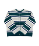 8apart Women Mirra Green Striped Soft Cardigan