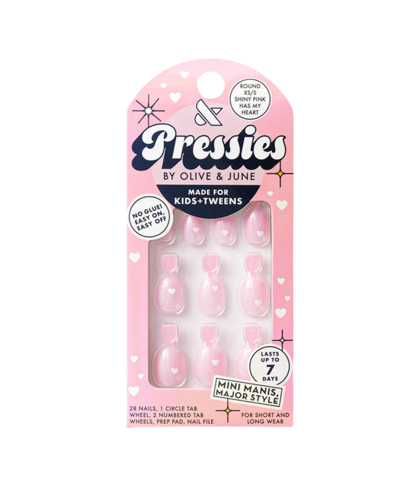 Olive and June Round Pressies Shiny Pink Has My Heart