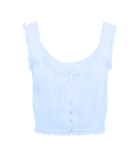 Love Shack Fancy Women Blyss Top Blue Finch Womens Casual Tops Love Shack Fancy Blue Juniors/Women XXS