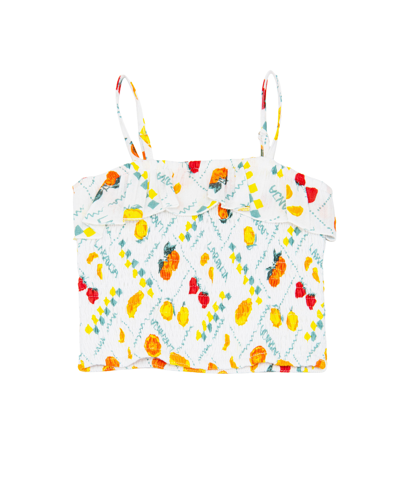 FBZ Girls Capri Fruit Smock Top Girls Casual Bottoms FBZ Flowers By Zoe Multi Y/S (7/8)