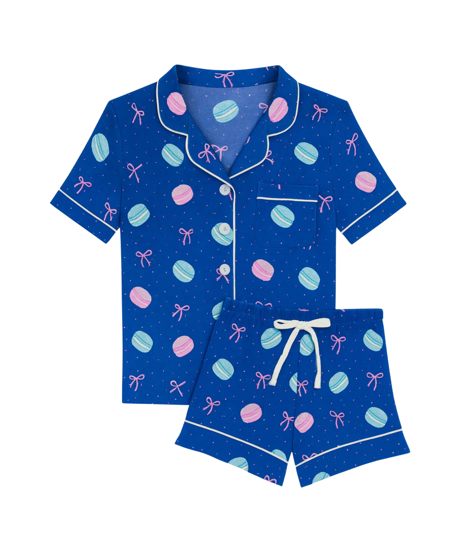 Katie J NYC Juniors Macaroons Lynn Shorts PJ Set Accessories Katie J NYC Multi Juniors/Women XXS