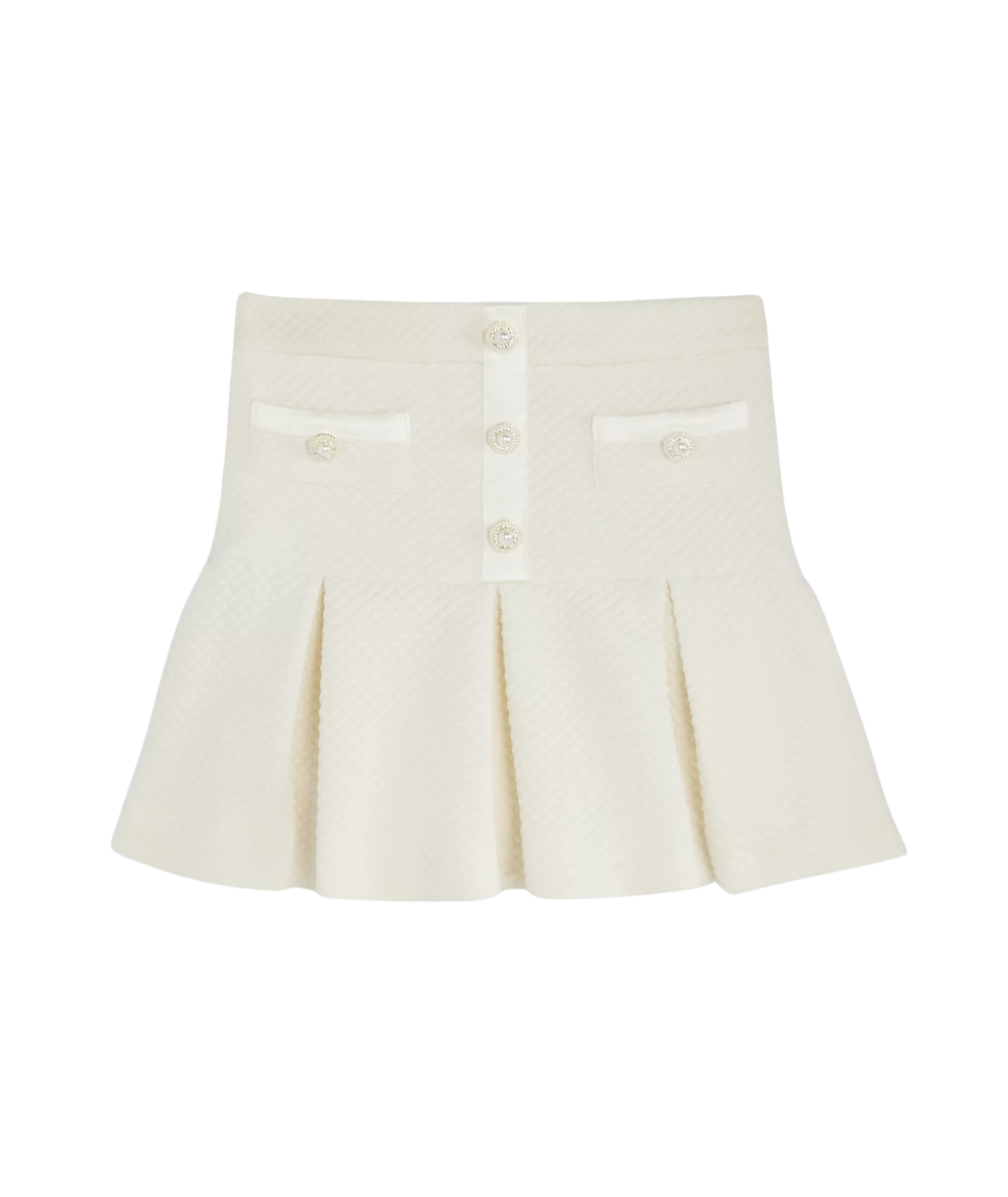 Katie J NYC Girls Hattie Matte Quilted Pleated Skirt Girls Special Bottoms Katie J NYC