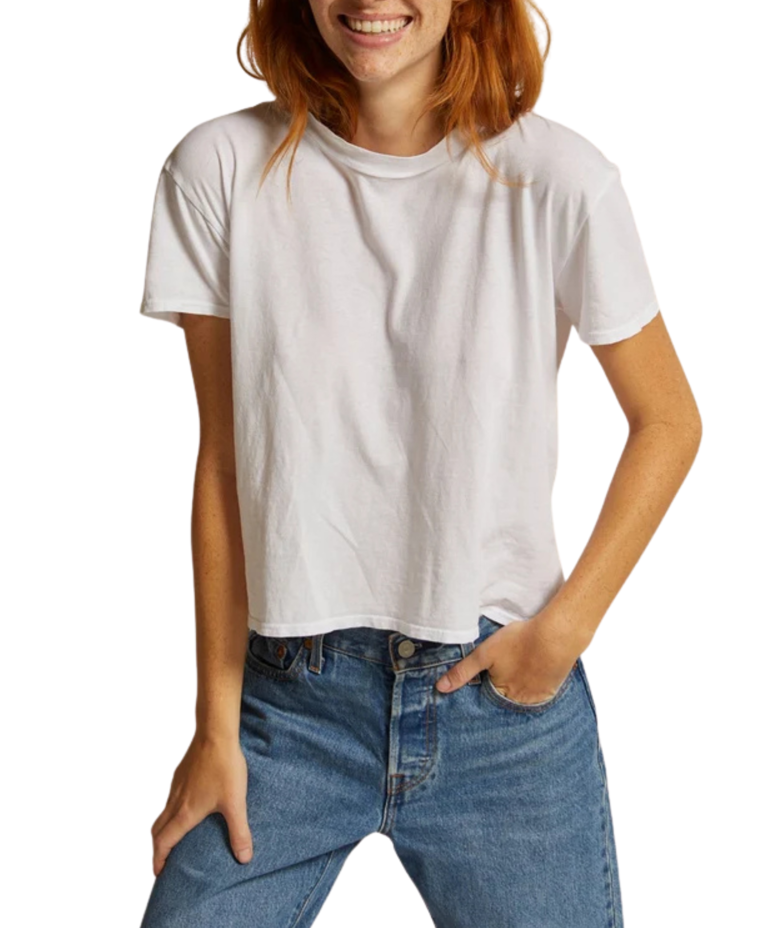 Perfect White Tee Women Harley Boxy Crew Tee