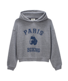 Sunny Somewhere Women Paris Boxing Classic Hoodie Womens Casual Tops Sunny Somewhere Grey Juniors/Women XS