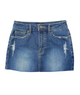 Katie J NYC Juniors Miami Mid Wash Denim Skirt Distressed/seasonal womens Katie J NYC Denim Juniors/Women XS
