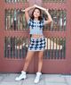 Katie J NYC Girls Apollo Argyle Mini Skort