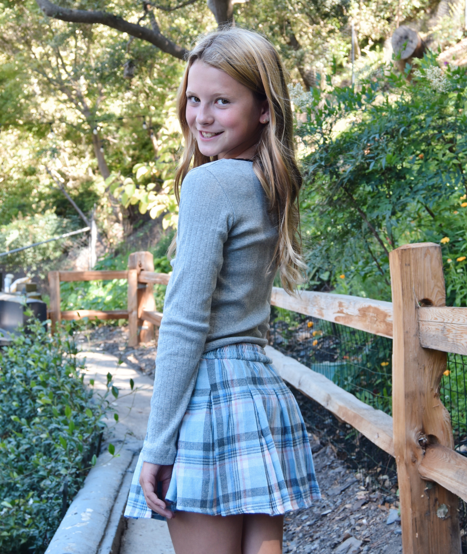 FBZ Girls Harlee Plaid Flannel Skirt Girls Casual Bottoms FBZ Flowers By Zoe