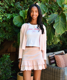 Cheryl Creations Girls Kiki Pointelle Cardigan Girls Casual Tops Cheryl Creations Pink Y/S (7/8)