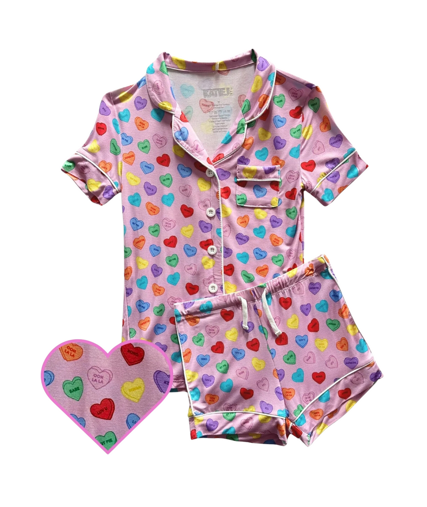 Katie J NYC Juniors Sweethearts Lynn PJ Shorts Set Accessories Katie J NYC