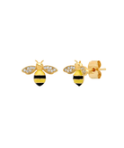 TAI Enamel Bee Studs Jewelry - Trend TAI Gold