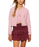 Katie J NYC Girls Bianca Skirt Burgundy Floral Girls Casual Bottoms Katie J NYC Floral Y/S (7/8)