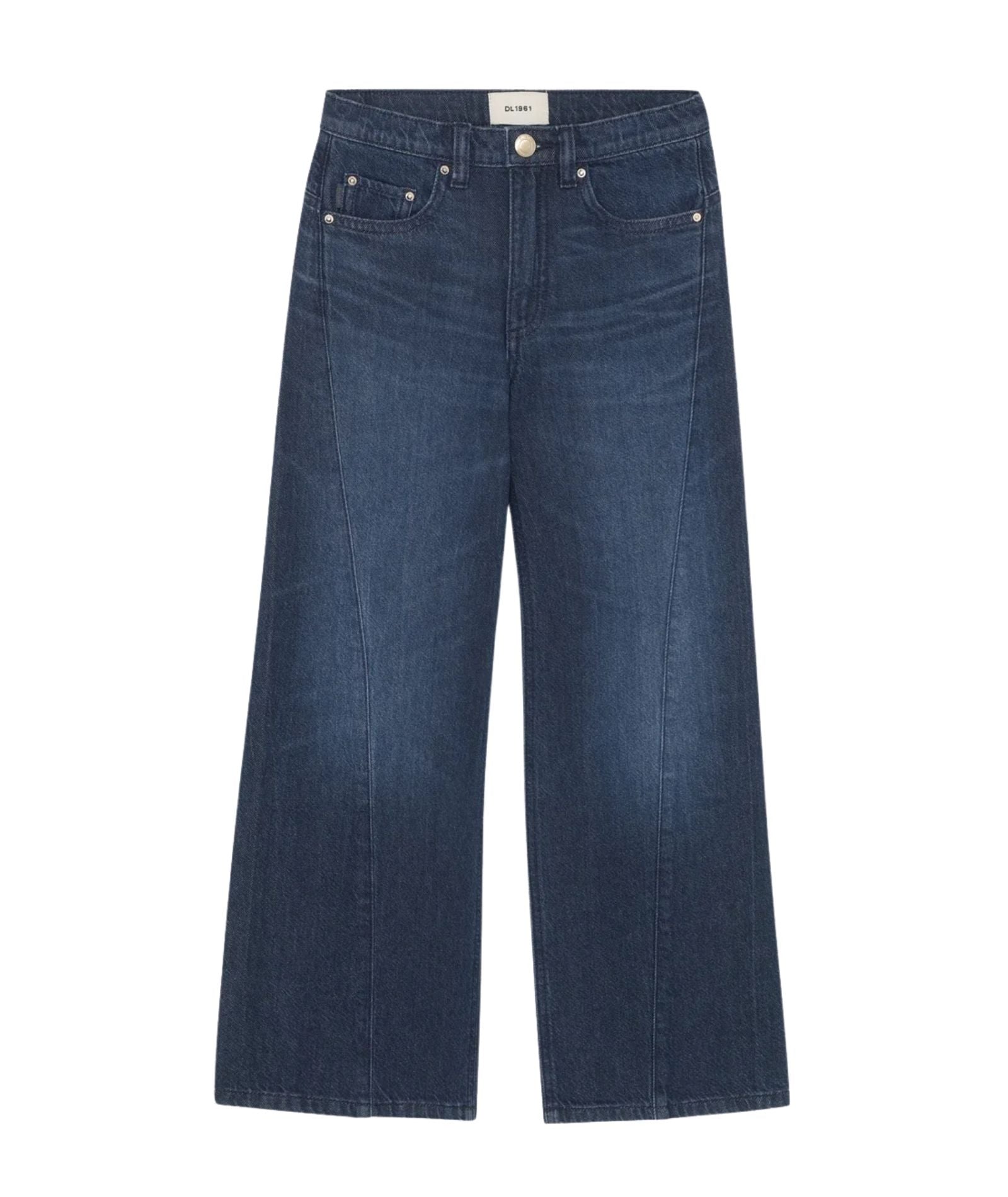 DL1961 Girls Frankie Deep Water Aura Low Slung Wide Leg Jeans