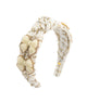 Bari Lynn Knot Headband Tweed Bow Accessories Bari Lynn Ivory One Size Fits Most (Y/7-Y/14)