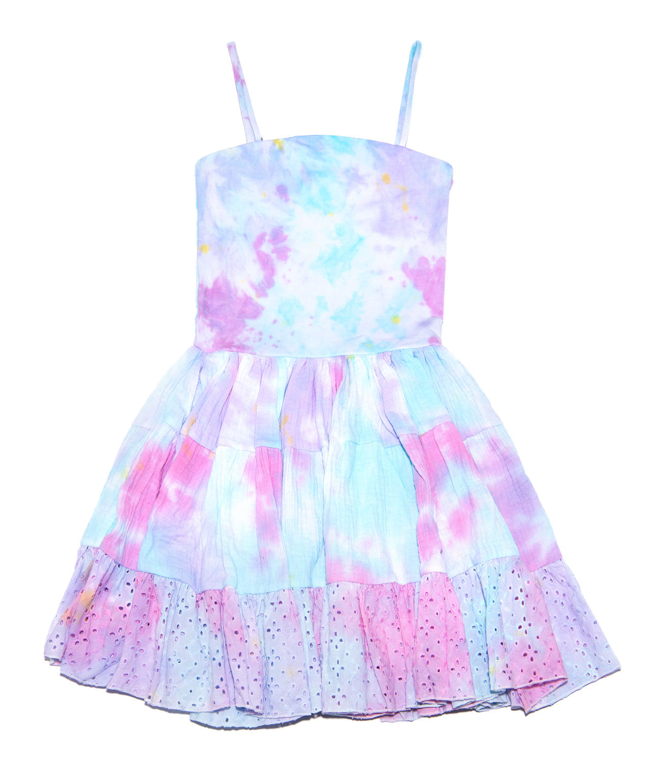 FBZ Girls Cattie Pastel Tie Dye Dress Girls Casual Dresses FBZ Flowers By Zoe Tie Dye Y/5