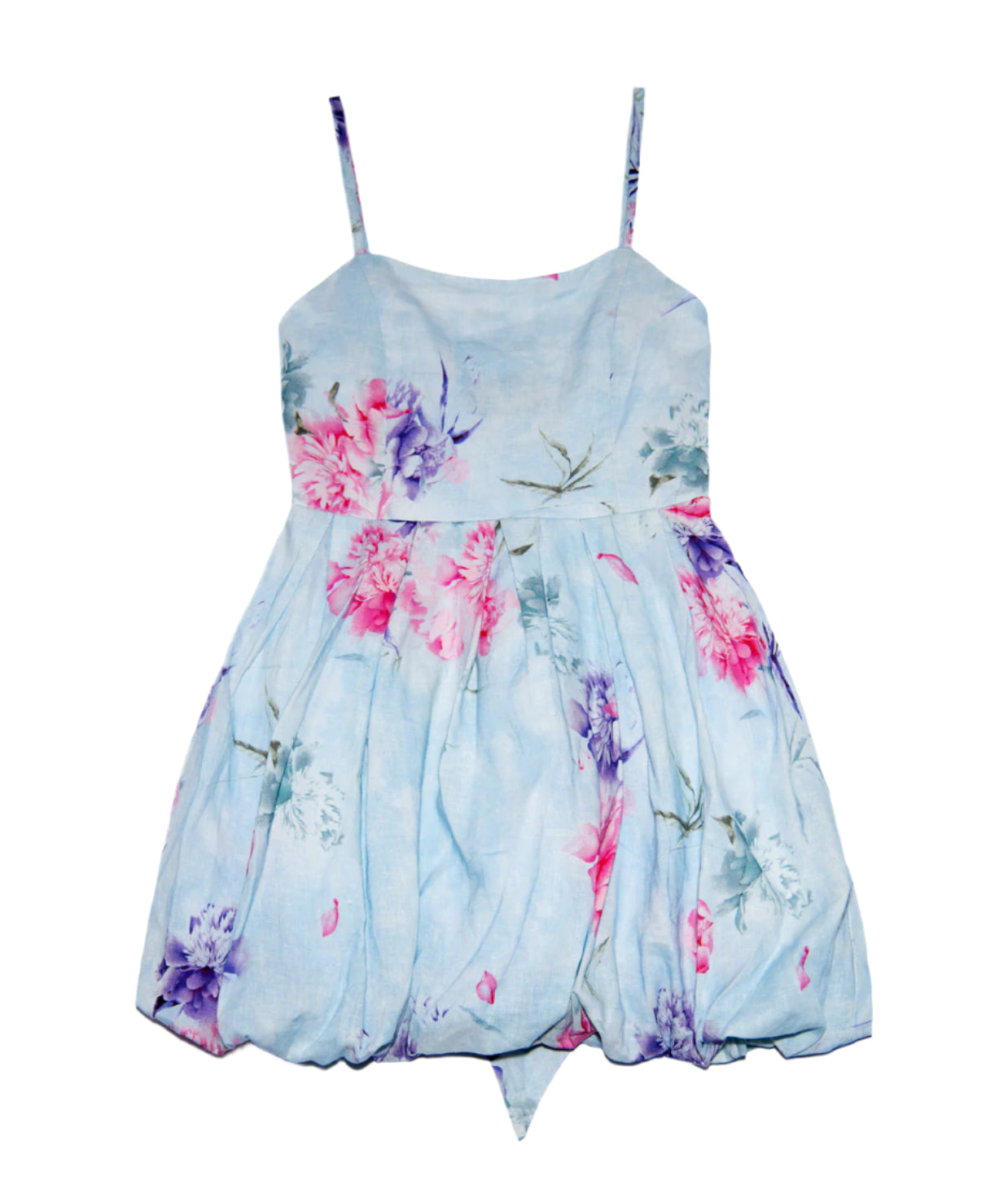 Katie J NYC Girls Blue Dream Floral Quinn Dress Girls Casual Dresses Katie J NYC Floral Y/S (7/8)