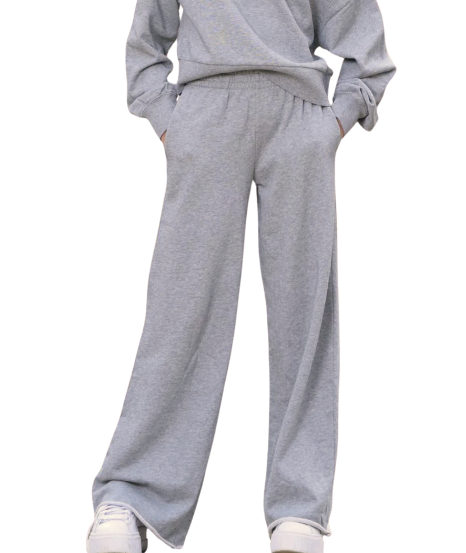 Katie J NYC Girls Tristan Sweatpants Girls Casual Bottoms Katie J NYC Heather Grey Y/S (7/8)