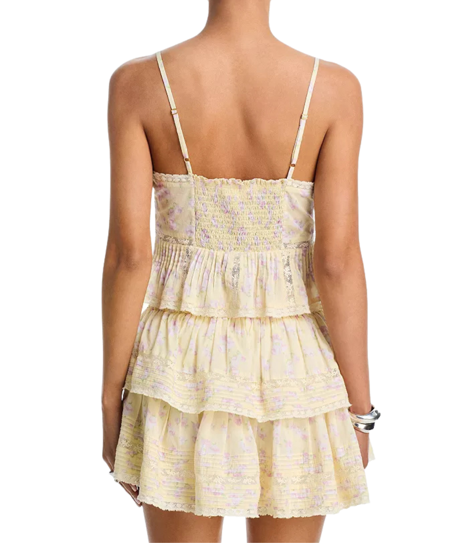 Love Shack Fancy Women Elsette Top Lemon Spritz Womens Casual Tops Love Shack Fancy