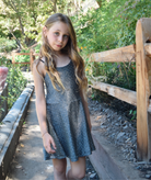 FBZ Girls Alexi Metallic Stud Skater Dress Girls Special Dresses FBZ Flowers By Zoe