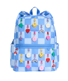 State Bags Kane Kids Double Pocket Backpack Charms Blue Check Accessories State bags Multi