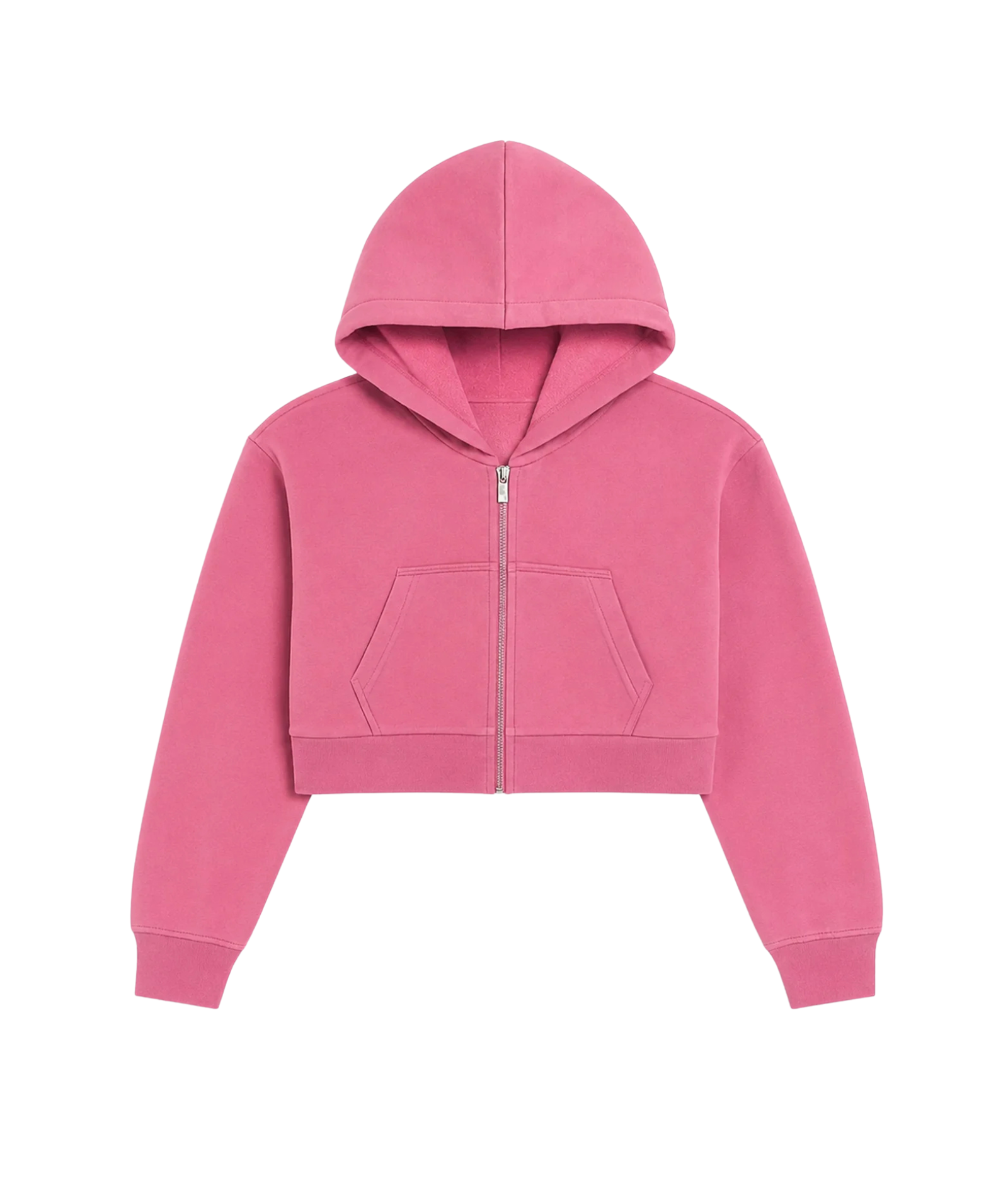 Katie J NYC Girls Cody Crop Zip Hoodie Cashmere Rose Girls Casual Tops Katie J NYC Cashmere Rose Y/S (7/8)