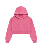 Katie J NYC Girls Cody Crop Zip Hoodie Cashmere Rose Girls Casual Tops Katie J NYC Cashmere Rose Y/S (7/8)