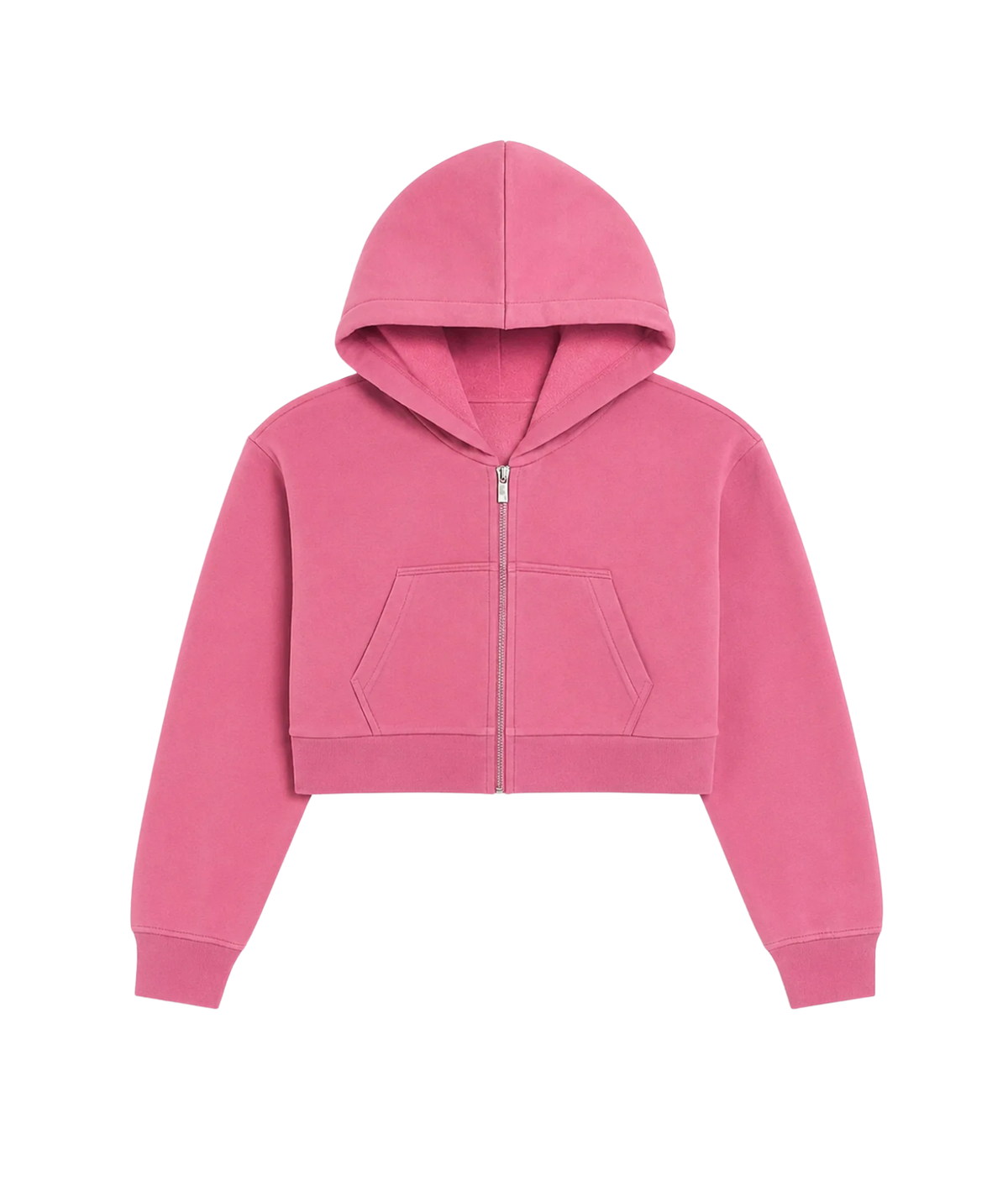 Katie J NYC Girls Cody Crop Zip Hoodie Cashmere Rose Girls Casual Tops Katie J NYC Cashmere Rose Y/S (7/8)