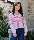 Mini Dreamers Girls Celine Heart Cardigan Girls Casual Tops Mini Dreamers