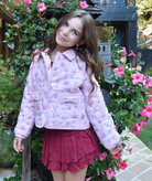 Love Shack Fancy Girls Aubrina Jacket Raspberry Fields Girls Casual Tops Love Shack Fancy Floral Y/4/5