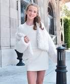 Mini Dreamers Girls London Cozy Fuzzy Jacket Girls Casual Tops Mini Dreamers