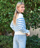 Toni White Striped Sweater Women Distressed/seasonal womens Frankie's Exclusives