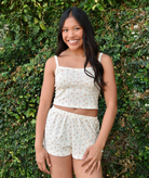 8apart Women Tommie Red Floral Ribbon Bow Cami Womens Casual Tops 8apart Floral Juniors/Women S