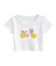 Katie J NYC Girls Lemon Bike Tee Girls Casual Tops Katie J NYC White Y/S (7/8)