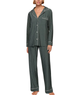 Eberjey Women Gisele Printed Long PJ Set Ribbon Duo Stripe Accessories Eberjey Pine/Ivory Juniors/Women XXS