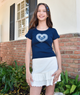 Katie J NYC Girls Sweethearts Tee Girls Casual Tops Katie J NYC Evening Blue Y/S (7/8)
