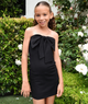 Gold Rush NYC Girls Teddie Bow Dress Girls Special Dresses Gold Rush NYC Black Y/S (7/8)