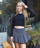 FBZ Girls Elin Gabardine Skirt With Lace Girls Special Bottoms FBZ Flowers By Zoe Grey Y/S (7/8)