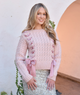 Love Shack Fancy Women Quimby Pullover Womens Casual Tops Love Shack Fancy Juniors/Women XXS Pink