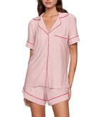 Eberjey Women Gisele Printed Relax Short PJ Set Duo Stripe Holly Red Accessories Eberjey Holly Red Juniors/Women XXS