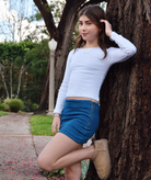 FBZ Girls Honor Pointelle With Lace Top Girls Casual Tops FBZ Flowers By Zoe