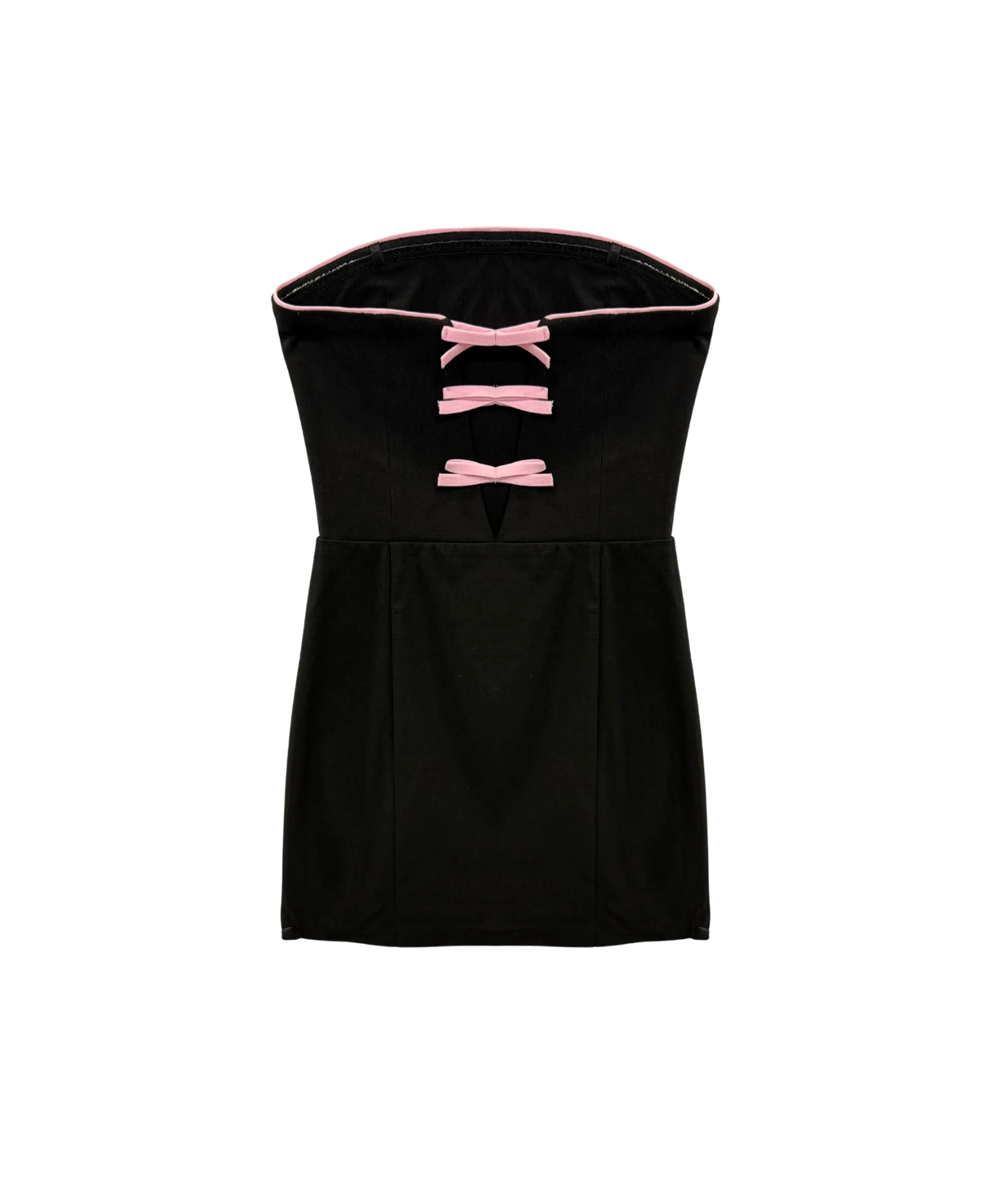 Katie J NYC Girls Tina Black/Pink Bow Dress Girls Casual Dresses Katie J NYC Black Y/S (7/8)