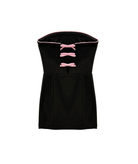 Katie J NYC Girls Tina Black/Pink Bow Dress Girls Special Dresses Katie J NYC Black Y/S (7/8)