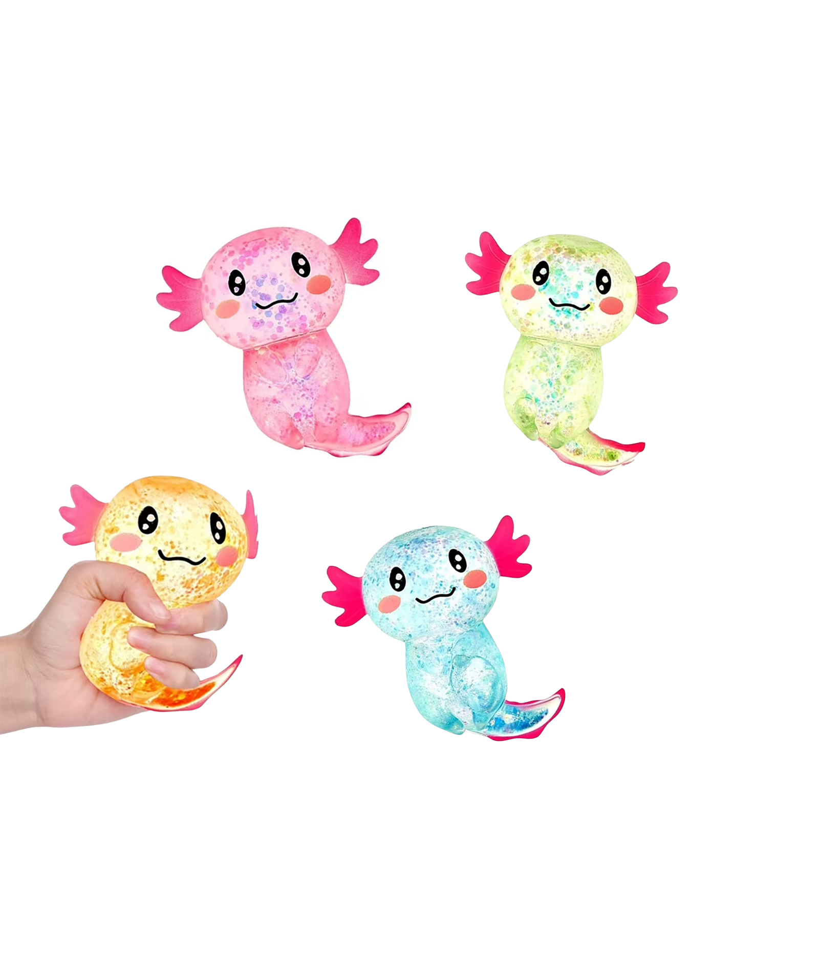 Frankie's Brand Squishy Axolotl Accessories Frankie's Exclusives Multi
