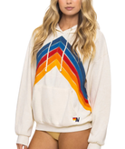 Aviator Nation Women Mountain Stitch Chevron Relaxed Pullover Hoodie Womens Casual Tops Aviator Nation